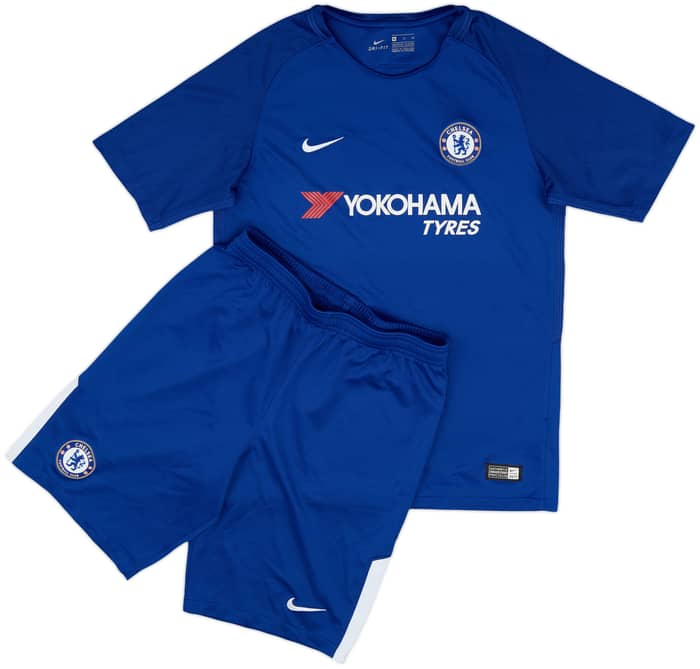 2017-18 Chelsea Home Shirt & Shorts - 8/10 - (XL.Boys)