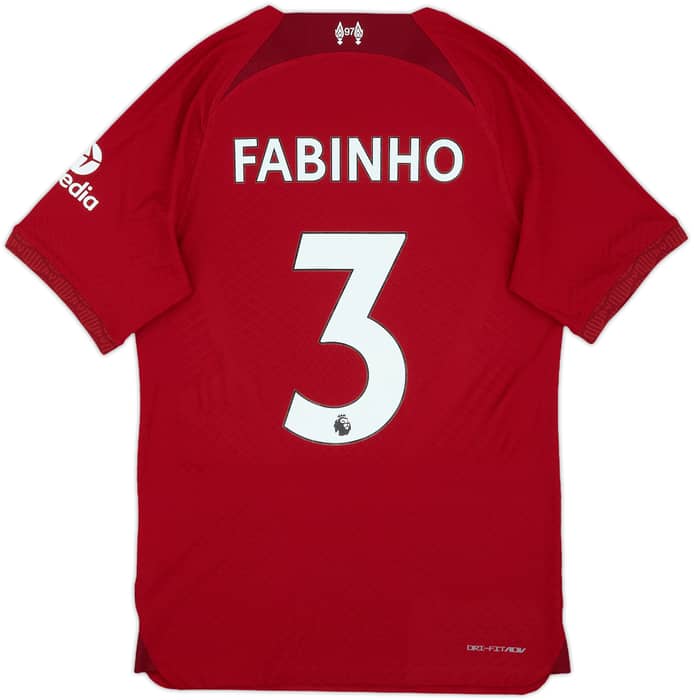 2022-23 Liverpool Authentic Home Shirt Fabinho #3 - 8/10 - (S)