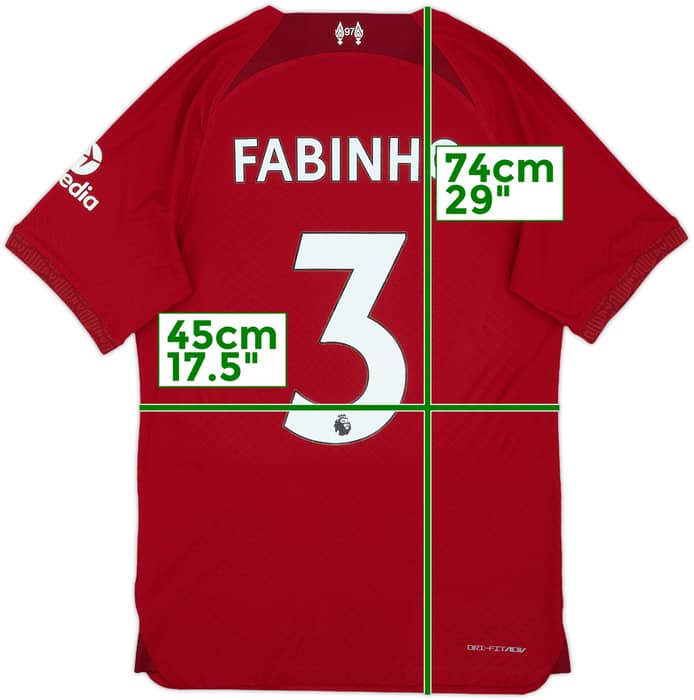 2022-23 Liverpool Authentic Home Shirt Fabinho #3 - 8/10 - (S)
