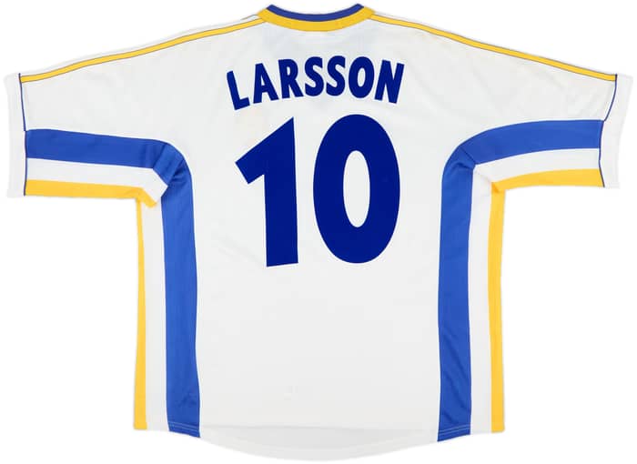 1998-00 Sweden Away Shirt Larsson #7 - 7/10 - (L)