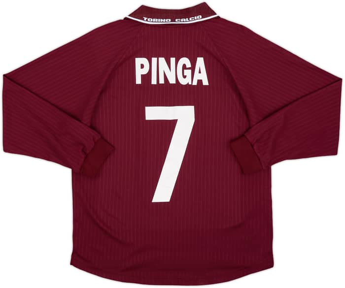 2000-01 Torino Home L/S Shirt Pinga #7 - 8/10 - (L)