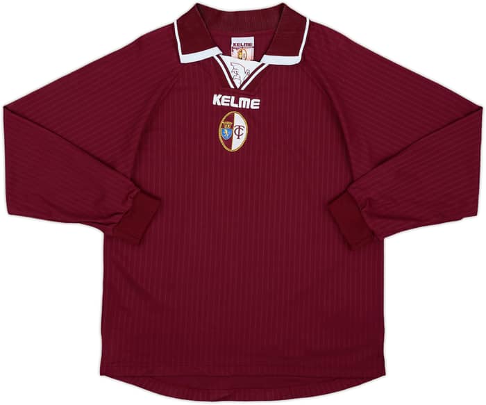 2000-01 Torino Home L/S Shirt Pinga #7 - 8/10 - (L)