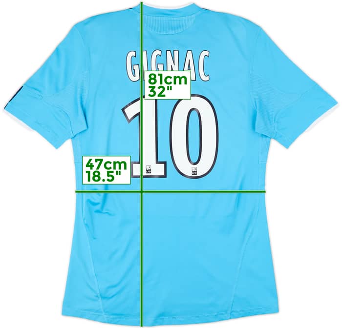 2010-11 Olympique Marseille Away Shirt Gignac #10 - 8/10 - (M)