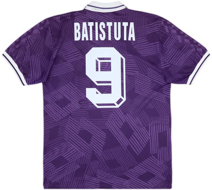 1991-92 Fiorentina Home Shirt Batistuta #9 - 9/10 - (L)