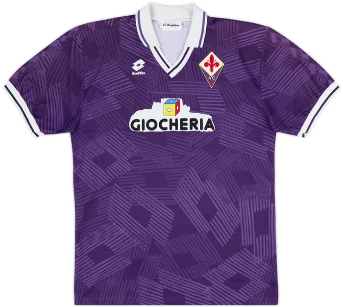 1991-92 Fiorentina Home Shirt Batistuta #9 - 9/10 - (L)