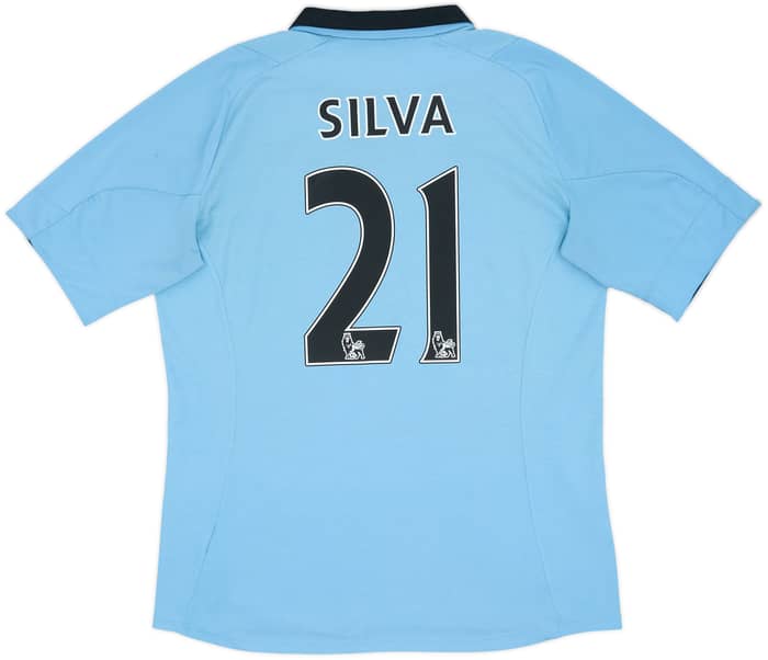 2012-13 Manchester City Home Shirt Silva #21 - 6/10 - (M)