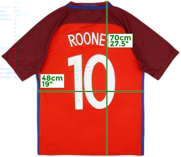 2016-17 England Away Shirt Rooney #10 - 5/10 - (M)