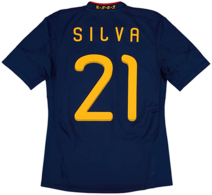 2010-11 Spain Away Shirt Silva #21 - 8/10 - (M.Boys)