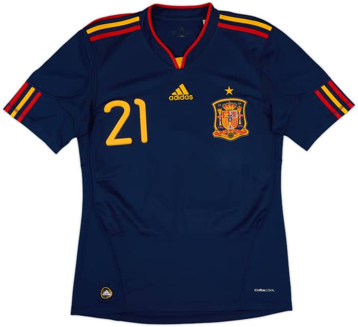 2010-11 Spain Away Shirt Silva #21 - 8/10 - (M.Boys)