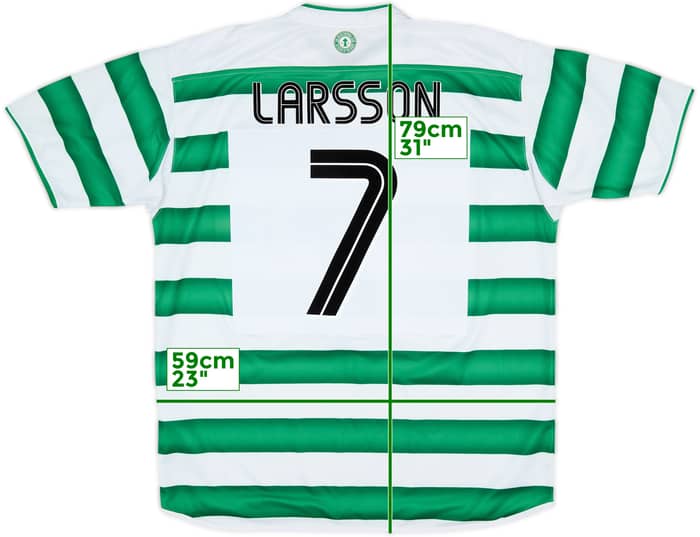 2003-04 Celtic Home Shirt Larsson #7 - 8/10 - (L/XL)