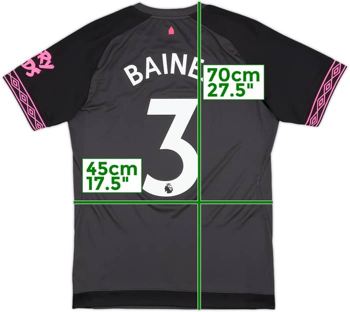 2018-19 Everton Away Shirt Baines #3 - 10/10 - (S)