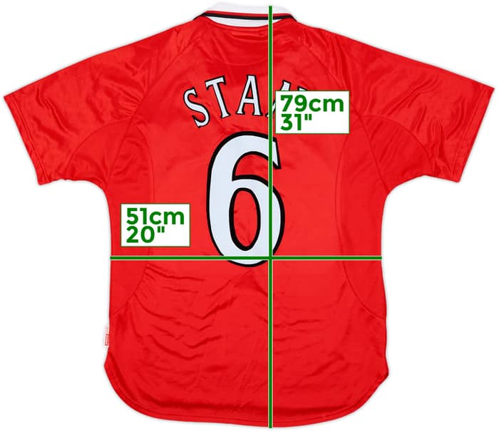 1999-00 Manchester United 'CL Winners' Shirt Stam #6 - 8/10 - (M)