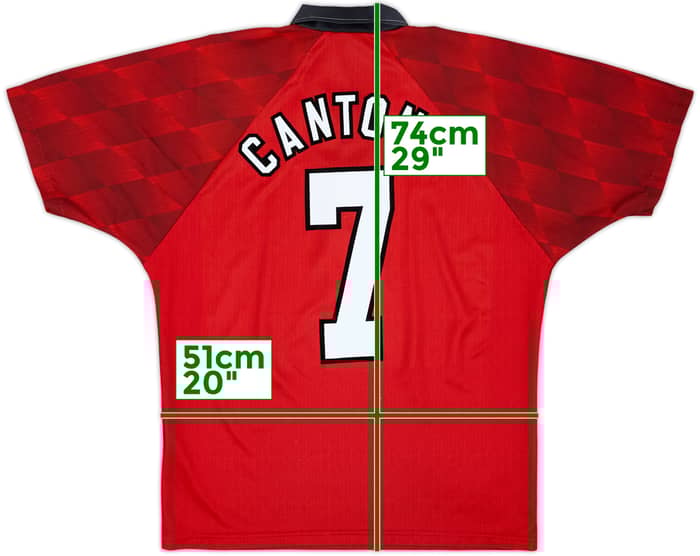 1996-98 Manchester United Home Shirt Cantona #7 - 7/10 - (M)