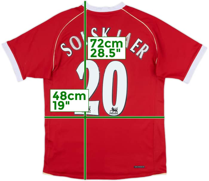 2006-07 Manchester United Home Shirt Solskjaer #20 - 5/10 - (S)