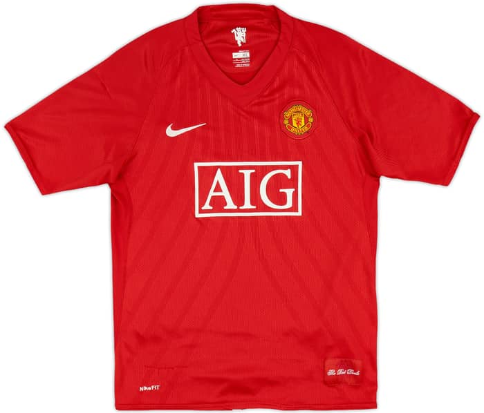 2007-09 Manchester United Home Shirt Berbatov #9 - 6/10 - (XL.Boys)