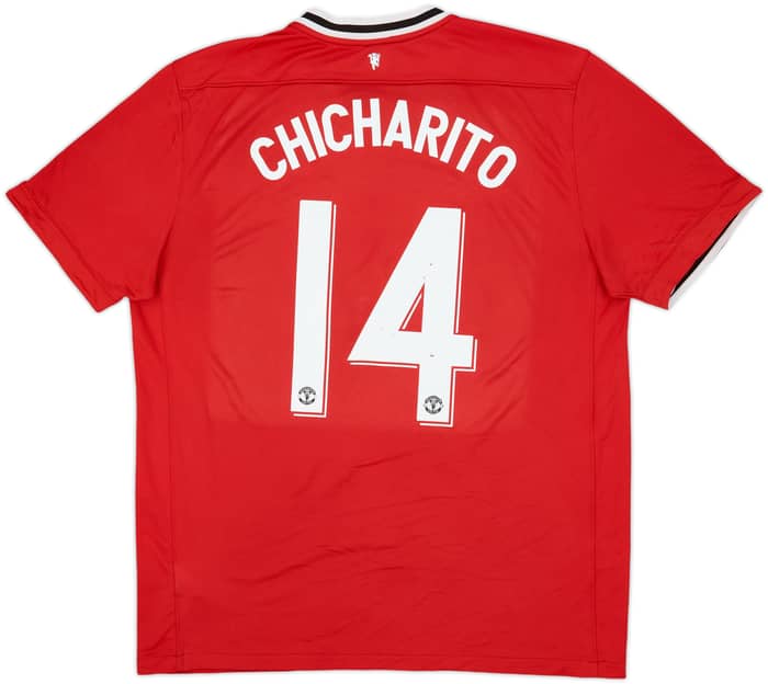 2011-12 Manchester United Home Shirt Chicharito #14 - 4/10 - (XL)