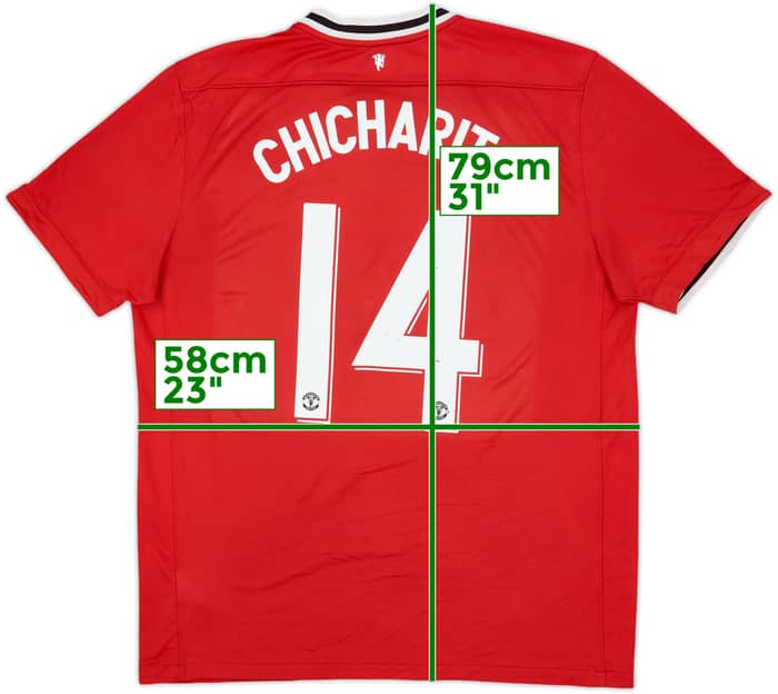 2011-12 Manchester United Home Shirt Chicharito #14 - 4/10 - (XL)