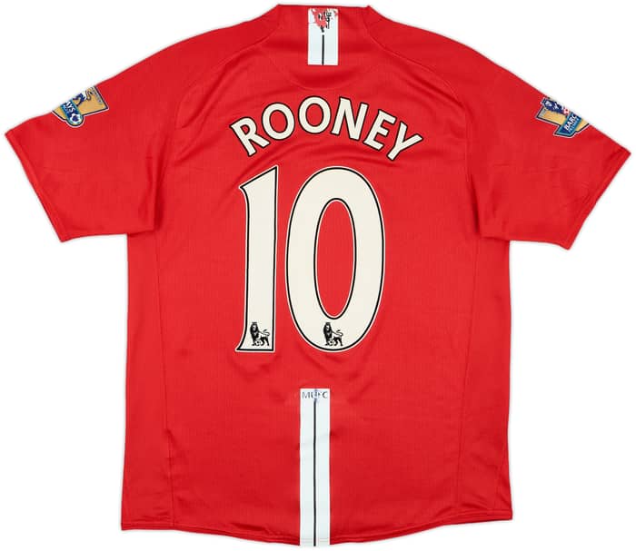 2007-09 Manchester United Home Shirt Rooney #10 - 6/10 - (M)