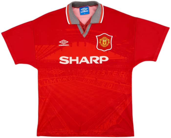 1994-96 Manchester United Home Shirt Cantona #7 - 6/10 - (M)