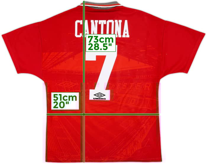 1994-96 Manchester United Home Shirt Cantona #7 - 6/10 - (M)