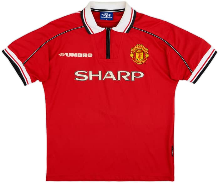1998-00 Manchester United Home Shirt Beckham #7 - 8/10 - (M)