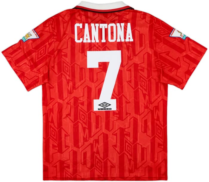 1992-94 Manchester United Home Shirt Cantona #7 - 8/10 - (L)