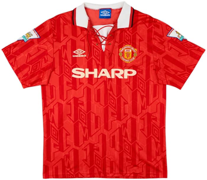 1992-94 Manchester United Home Shirt Cantona #7 - 8/10 - (L)