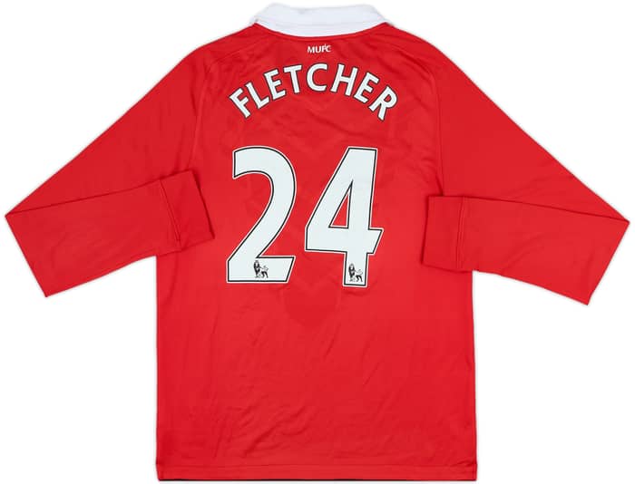 2010-11 Manchester United Home L/S Shirt Fletcher #24 - 8/10 - (M)