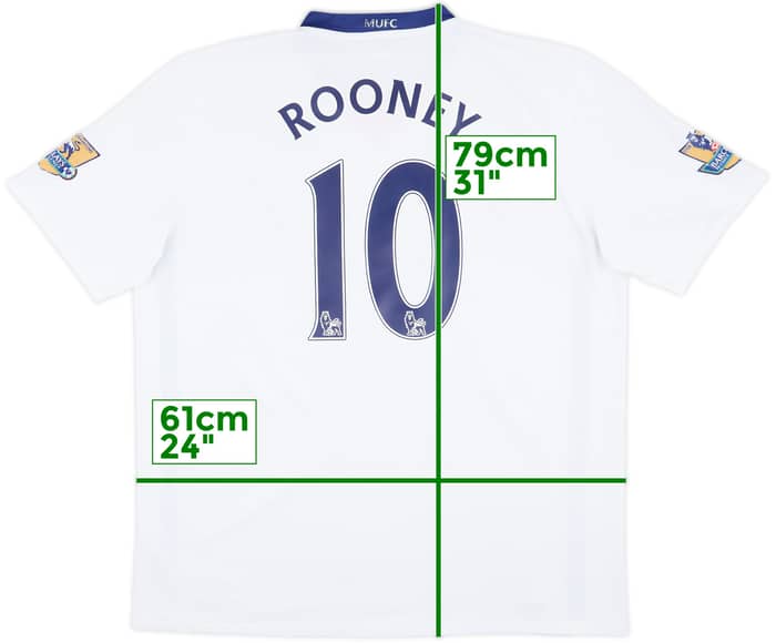 2008-10 Manchester United Away Shirt Rooney #10 - 6/10 - (XL)