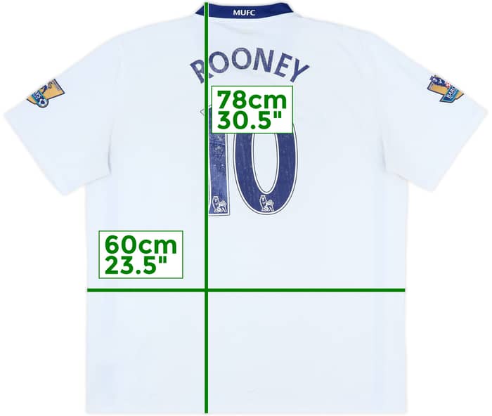 2008-10 Manchester United Away Shirt Rooney #10 - 5/10 - (XL)