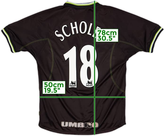 1998-99 Manchester United Third Shirt Scholes #18 - 6/10 - (M)