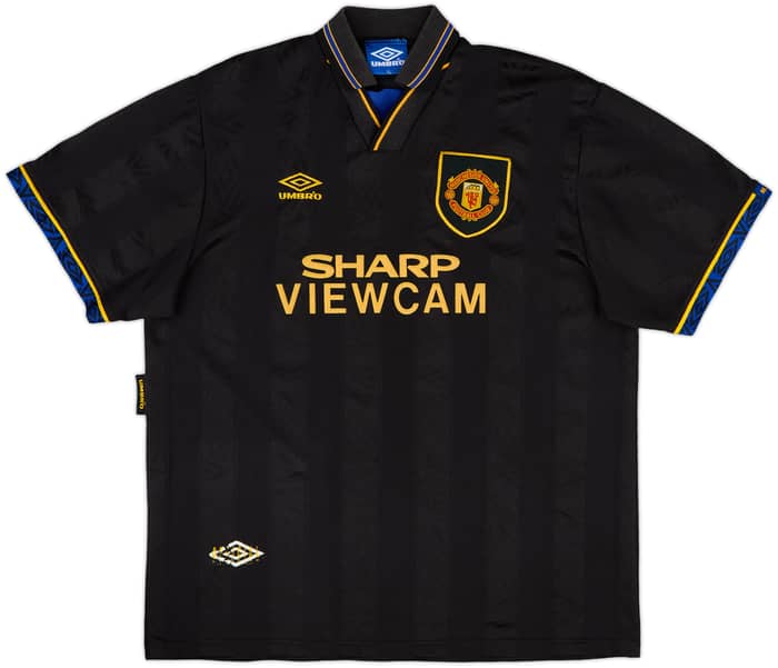 1993-95 Manchester United Away Shirt Cantona #7 - 8/10 - (XL)
