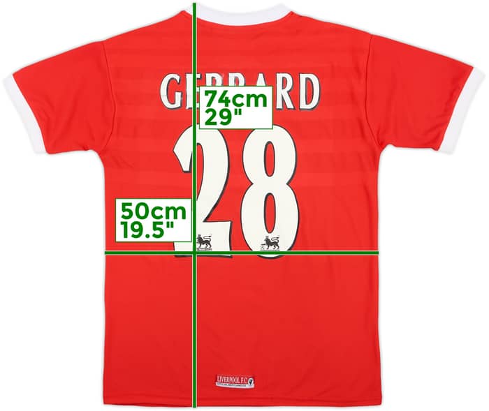 1998-00 Liverpool Home Shirt Gerrard #28 - 7/10 - (M)