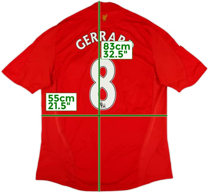 2008-10 Liverpool Home Shirt Gerrard #8 - 5/10 - (L)
