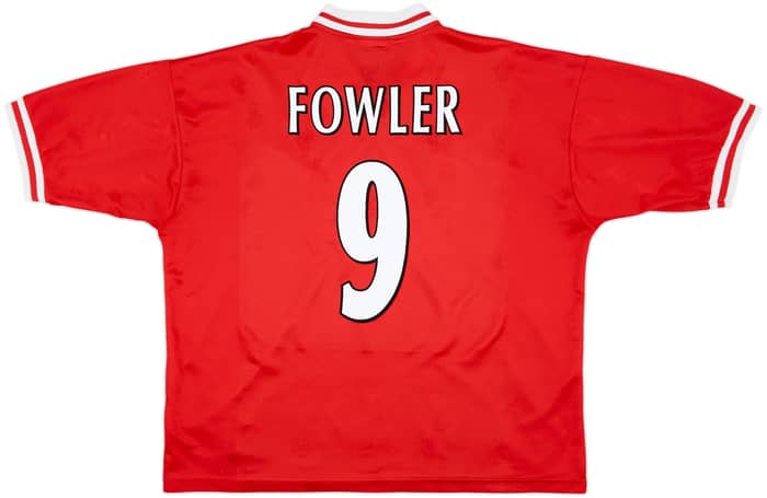 1996-98 Liverpool Home Shirt Fowler #9 - 5/10 - (XL)