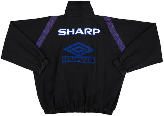 1995-96 Manchester United Umbro 1/4 Zip Drill Top - 9/10 - (L)