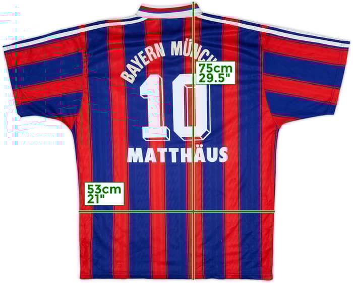 1995-97 Bayern Munich Home Shirt Matthaus #10 - 6/10 - (L)