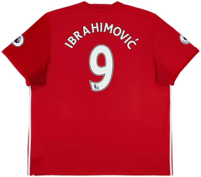 2016-17 Manchester United Home Shirt Ibrahimovic #9 - 7/10 - (3XL)
