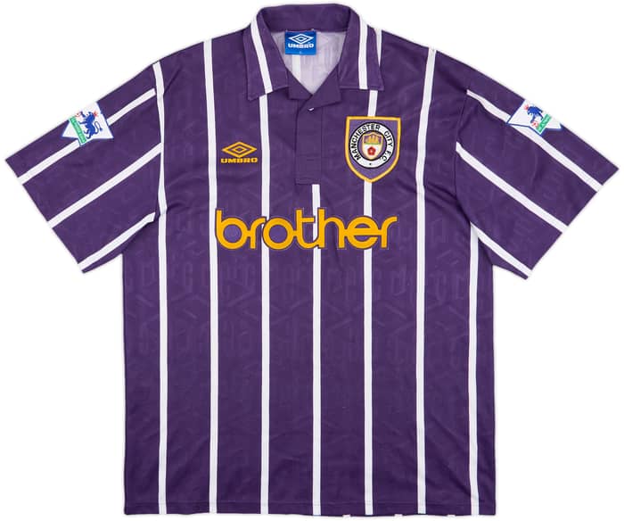 1993-94 Manchester City Away Shirt Flitcroft #10 - 6/10 - (XL)