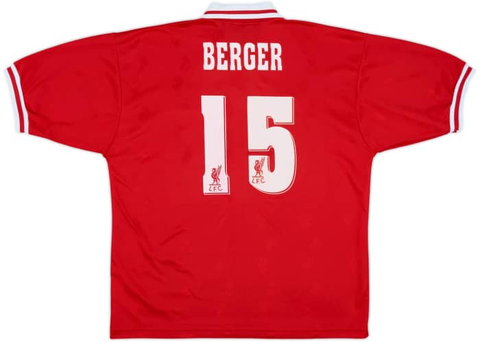 1996-98 Liverpool Home Shirt Berger #15 - 9/10 - (L)