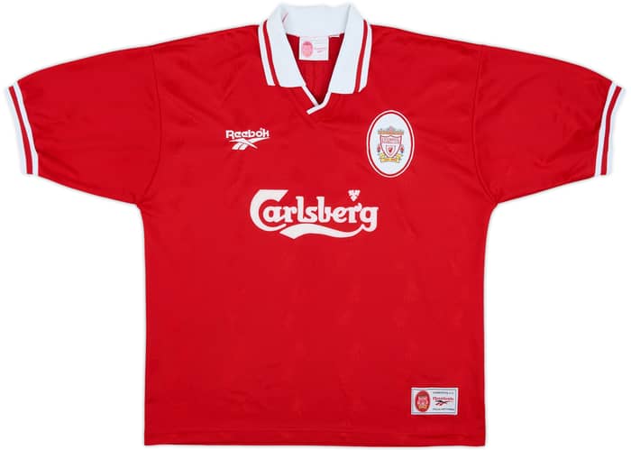 1996-98 Liverpool Home Shirt Berger #15 - 9/10 - (L)