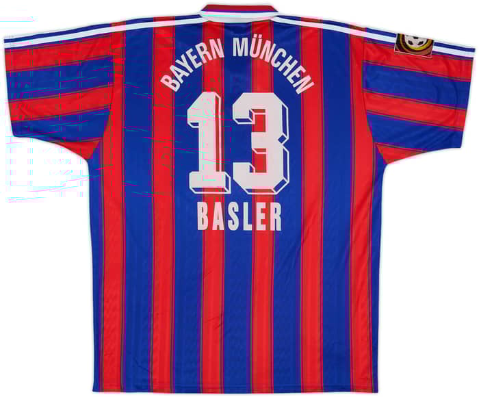 1995-97 Bayern Munich Home Shirt Basler #13 - 8/10 - (L)