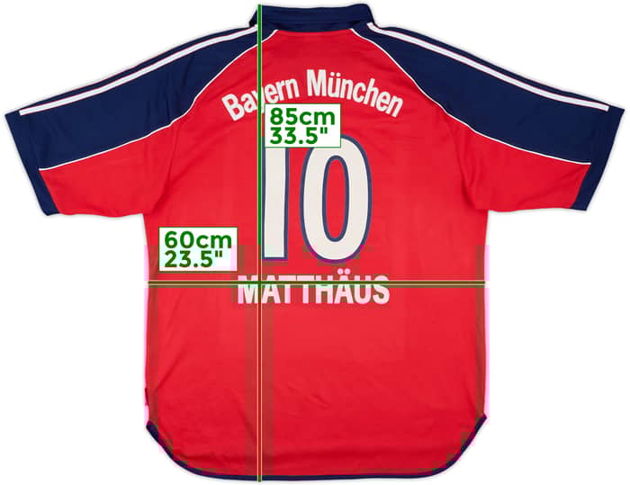 1999-01 Bayern Munich Home Shirt Matthaus #10 - 9/10 - (XL)