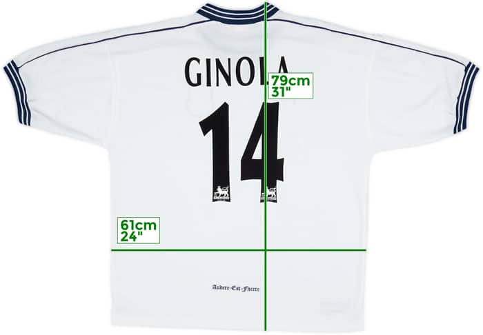 1997-99 Tottenham Home Shirt Ginola #14 - 10/10 - (XL)