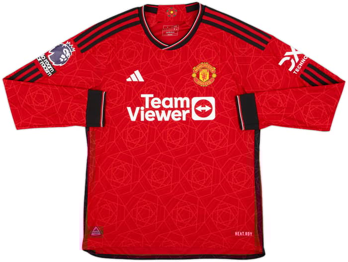 2023-24 Manchester United Authentic Home L/S Shirt Rashford #10 - 8/10 - (L)
