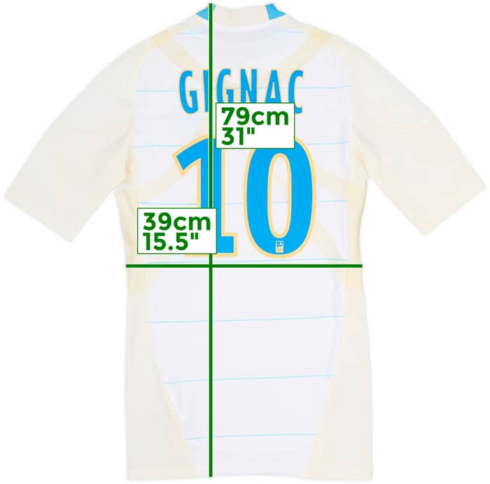 2010-11 Olympique Marseille Player Issue TechFit Home Shirt Gignac #10 - 6/10 - (M)