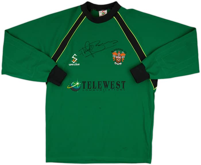 1999-01 Blackpool Signed GK Shirt - 4/10 - (S)