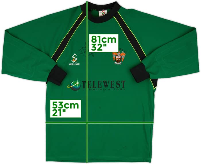 1999-01 Blackpool Signed GK Shirt - 4/10 - (S)