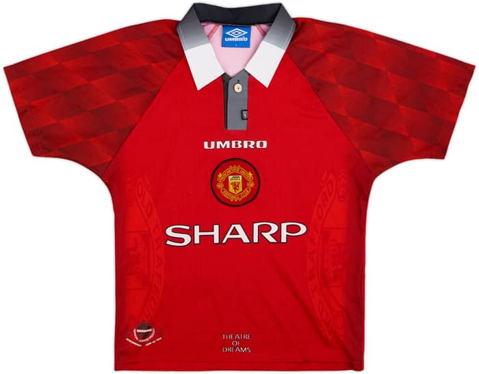 1996-98 Manchester United Home Shirt Cantona #7 - 9/10 - (Y)