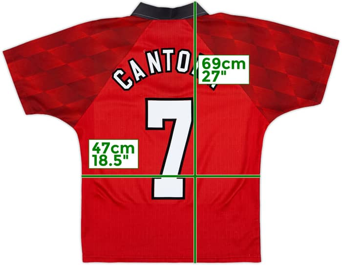 1996-98 Manchester United Home Shirt Cantona #7 - 9/10 - (Y)